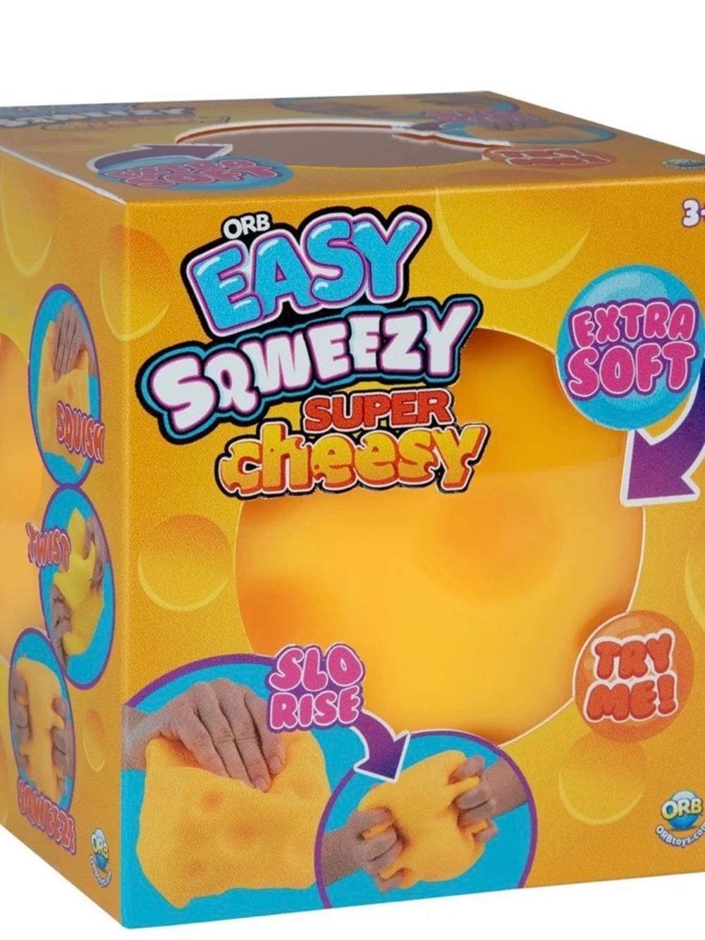 ORB Easy Squeezy Super Cheesy Kids Sensory Toy - Yellow
